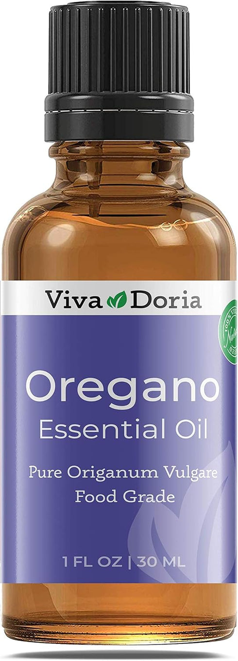 Viva Doria 100% Pure Oregano Essential Oil, Undiluted, Food Grade, 30 mL (1 Fluid Ounce)