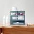 Makeup Organizer, Desk Organizer with 4 Drawers, Vanity Cosmetic Storage Box for Bathroom Counter or Dresser, Blue