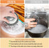 2Pcs Stainless Steel Scrubber with Handle, Steel Wool Scrubbing Brush Pad for Cleaning Kitchen Dishes, Pots, Pans