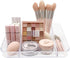 SUNFICON Makeup Tray Organizer - Cosmetic Display Case for Countertop Storage Unit, Washable Crystal Clear Acrylic