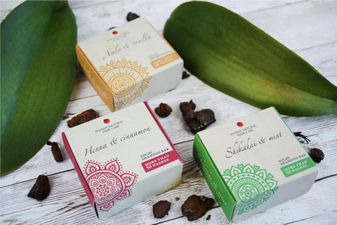 Solid Shampoo Bar - Amla & Vanilla for Normal-Damaged Hair - Indian Natural Hair Care - 2.12 oz