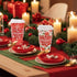 Lingringdcy 72 Set Christmas Disposable Coffee Cups with Lids and Sleeves Snowflake Reindeer Paper Drinking To Go Cups