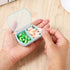 Sibba 2 PCS Pill Organizer Box Case - Waterproof Travel Medicines Container, Cute Fish Oil Holder, Mini Pillbox