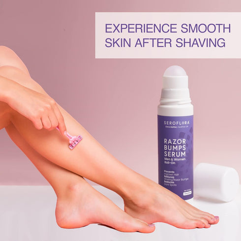 Razor Bumps Serum for Women, Ingrown Hair Treatment for Bikini Area, After Shave & Waxing, Roll-On for Face, Legs, Body