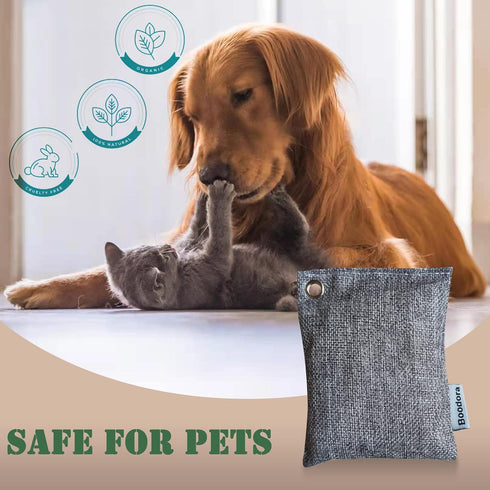 15 Pack Bamboo Charcoal Air Purifying Bag, Activated Odor Absorber, Natural Pet-Friendly Freshener