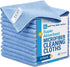12 Pack MW Pro Multi-Surface Microfiber Cleaning Cloths, 12" x 12", Blue, Premium Towels for Cleaning