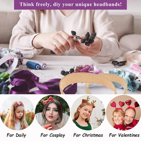 Wecoe Khaki 1.2 Inch Wide Silk Satin Headband, Non-Slip Fashion Solid Hair Band for Women and Girls