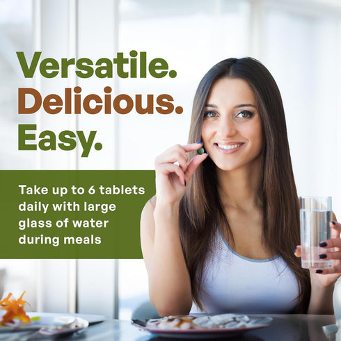 Go Nutra - Organic Spirulina Tablets, Packed with Vitamins, Minerals, Fibers, Amino Acids, Non-GMO, Vegan, 500 mg, 720