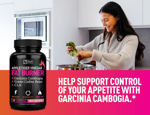 Apple Cider Vinegar Weight Management Pills for Women, Garcinia Cambogia with CLA & Green Coffee Bean Green Tea