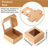 Zonon 30 Pcs Mini Kraft Soap Boxes with Window for Homemade Packaging, Brown Treat Boxes (2.56 x 2.56 x 1.18 Inch)