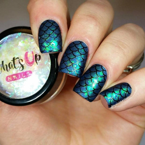 Whats Up Nails - Mermaid Flakies Nail Art