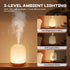 Iribonheur 120ml Essential Oil Diffuser with Night Lamp | USB Portable Aroma Diffuser with Wood-Grain Base & Glass-Look
