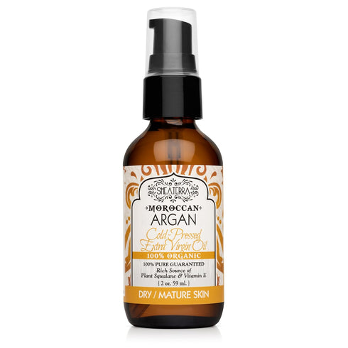 Shea Terra Moroccan Argan Cold-Pressed Extra Virgin Oil, 2 oz, Nutrient-Rich, Anti-Aging