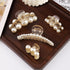 Mehayi 4 PCS Large Pearl Hair Claw Clips, Fashion Hair Accessories for Women Girls, Styling Tools for Party Wedding