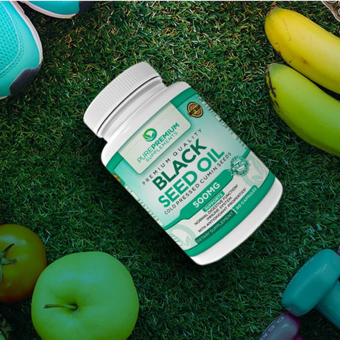 PurePremium Black Seed Oil, 500mg, Organic Nigella Sativa Seeds, Cold Pressed Black Cumin Seed Oil Extract, 90 Capsules