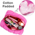 E-Tree Cute Makeup Bag - Quilted Cosmetic Pouch for Purse, Toiletry Zipper Pouch, Checkered Travel Case