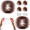 KKTech Pack of 15 Hair Nets, Invisible Elastic Edge Mesh, 50cm (Coffee)