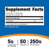 Nutricost L-Glutamine Powder - 250 Grams