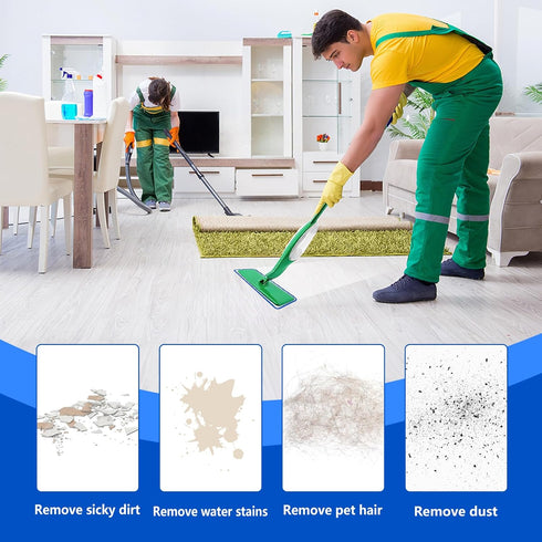 8 Pack Upgrade Mop Head Replacement for Libman Freedom Spray Mop, Microfiber Reusable & Washable Pads (Blue)
