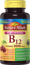 Nature Made Vitamin B-12 3000mcg, Sublingual Lozenges, Cherry 40 ea (Pack of 2)