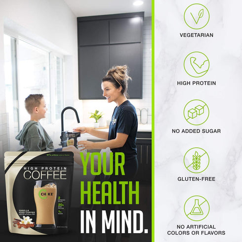 Chike Vanilla High Protein Iced Coffee - 20g Protein, 2 Shots Espresso, Keto Friendly, 14 Servings