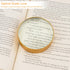Reading Magnifier Loupe 4X Crystal Magnifying Glass Dome Portable Paperweight Optical Half Ball Lens Desktop Magnifier for Reading Books Map Magazine Newspaper