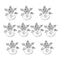Snowflask Hair Coils, Swirls Twists Spirals Pins for Bridal Wedding Prom Set of 10