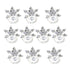 Snowflask Hair Coils, Swirls Twists Spirals Pins for Bridal Wedding Prom Set of 10
