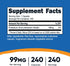 Nutricost Potassium Citrate 99mg, 240 Capsules - Gluten Free, Non-GMO