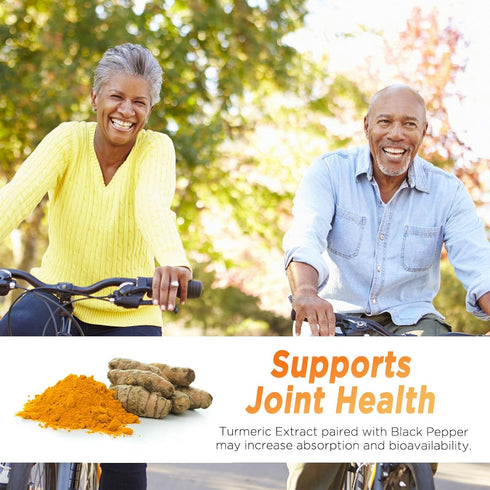 Turmeric Curcumin Gummies with Cinnamon & Ginger, 60 Vegan Non-GMO Capsules for Joint Support