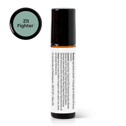 Plant Therapy Zit Fighter Essential Oil Blend Pre-Diluted Roll-On 10 mL (1/3 oz), 100% Pure, Therapeutic Grade