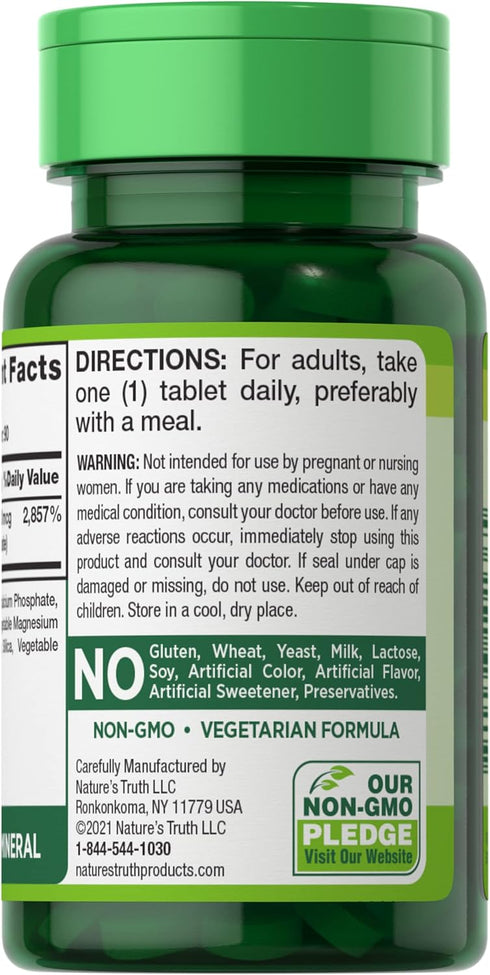 Ultra Chromium Picolinate 1000mcg | 90 Tablets | Vegetarian, Non-GMO & Gluten Free Supplement