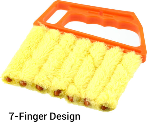 Pack 2, 7 of Blind Cleaner Finger Dusting Cleaner Tool for Window Shutters Venetian Shades Blinds Hand-Held Washable