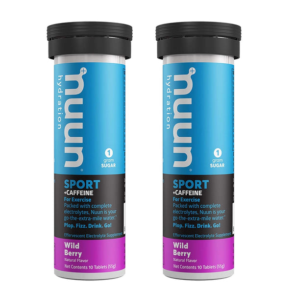 Nuun Hydration Drink Tabs - Energy - Wild Berry - 10 Tablets, Case of 2
