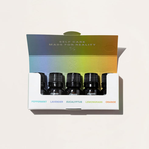 Cliganic Organic Essential Oils Set - Top 5 Classics, 100% Pure Natural Aromatherapy Oils