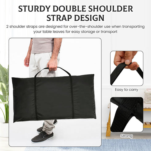ZJRDYYK 2 Table Leaf Storage Bag with Zipper and Shoulder Straps, Waterproof Lined Table Leaf Cover Protector, Scratch