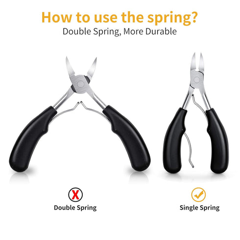Toenail Clippers, Medical Grade Toe Nail Trimmer, Stainless Steel Sharp Pedicure Clippers for Thick Nails