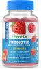 Lifeable Sugar Free Probiotics with Prebiotics Fiber – Tasty Gummy Supplement for Gut Health and Immune Support – 90