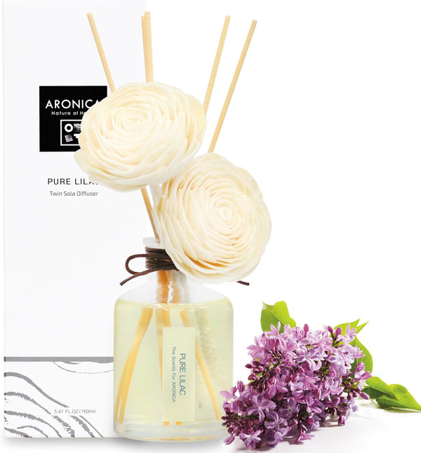 Aronica Bedroom Flower Decor with Vase - Air Fresheners for Home, Floral Decor, Fall Oil Diffuser, Apartment Essentials