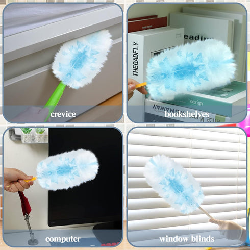 Duster Refills Compatible with Swiffer Dusters, Bulk Disposable Replacement, Heavy Duty for Home and Office Cleaning