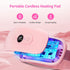 Portable Electric Heating Pad for Period Cramps, 30 to 60 Minutes Timer, 6 Heat Levels, Menstrual Heating Pad Pink