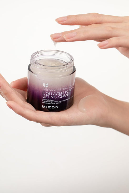 MIZON Collagen Power Lifting Cream Face Moisturizer, 2.53 fl. oz. with Marine Collagen & Hyaluronic Acid