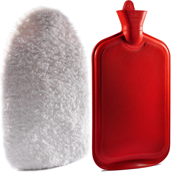 Peterpan Teddy Bear Hot Water Bottle with Lanyard - XXX-Large, BPA & Phthalates Free, 100 Fl Oz Capacity, White