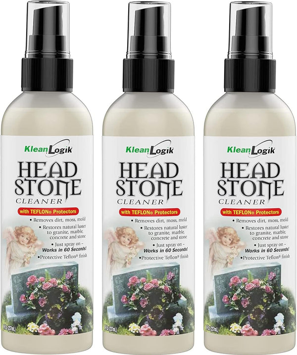 KleanLogik Headstone Cleaner For Graves & Memorials, Tombstone Cleaner Solution Removes Dirt &