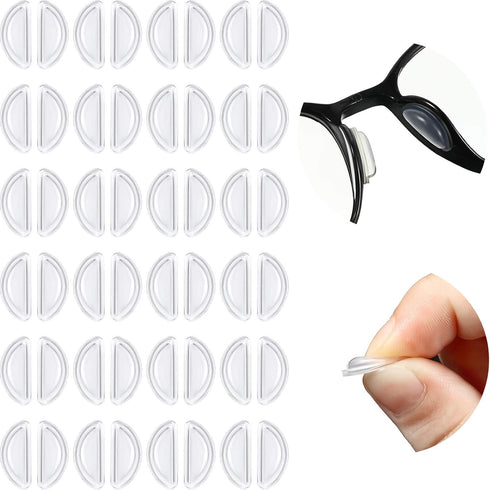 Frienda Silicone Adhesive Eyeglass Nose Pads, Anti-Slip Nose Bridge Pads for Eyeglasses, 12 Pairs