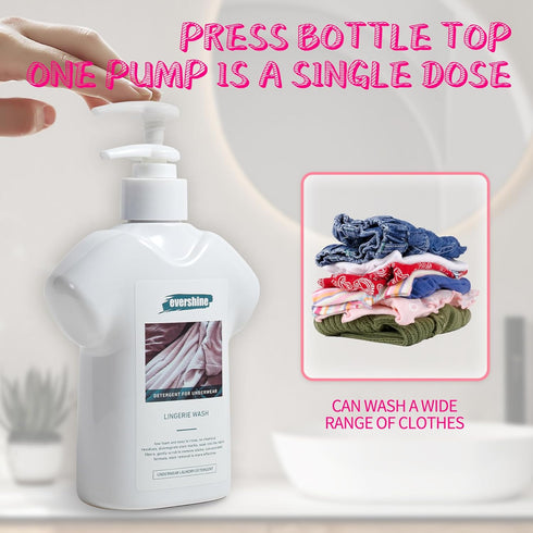 Lingerie Detergent - Double Concentrated, Lady Scented, Delicate Underwear Cleaning Liquid - 10.14 Fl Oz (4, Lily Of