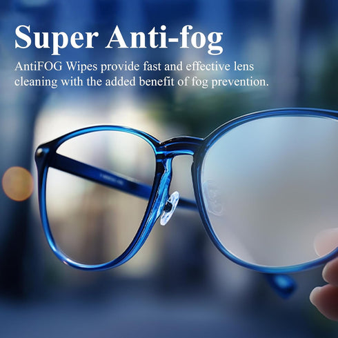 icepac 200 PCS) Anti-Fog Lens Wipes Pre-Moistened Anti-Fog Wipes| Glasses Cleaner Safely Cleans Glasses, Sunglasses