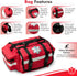 NOVAMEDIC 17 9 7 Professional Red First Responder Bag x x | Empty EMT Trauma Kit Carrier with Removable Dividers