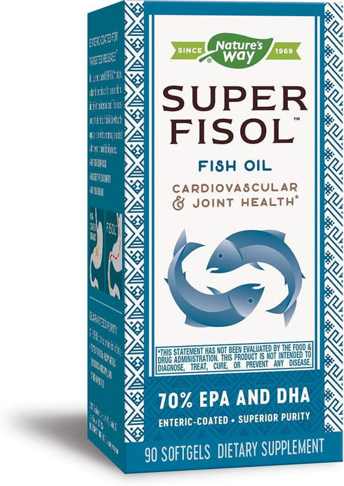Nature's Way Super Fisol Fish Oil, 90 Softgels, Supports Heart and Joint Health*
