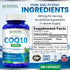 Generic Natural Coq10 200mg Vitamin, 200 Capsules - Quick Absorption, Gluten Free & Non-GMO